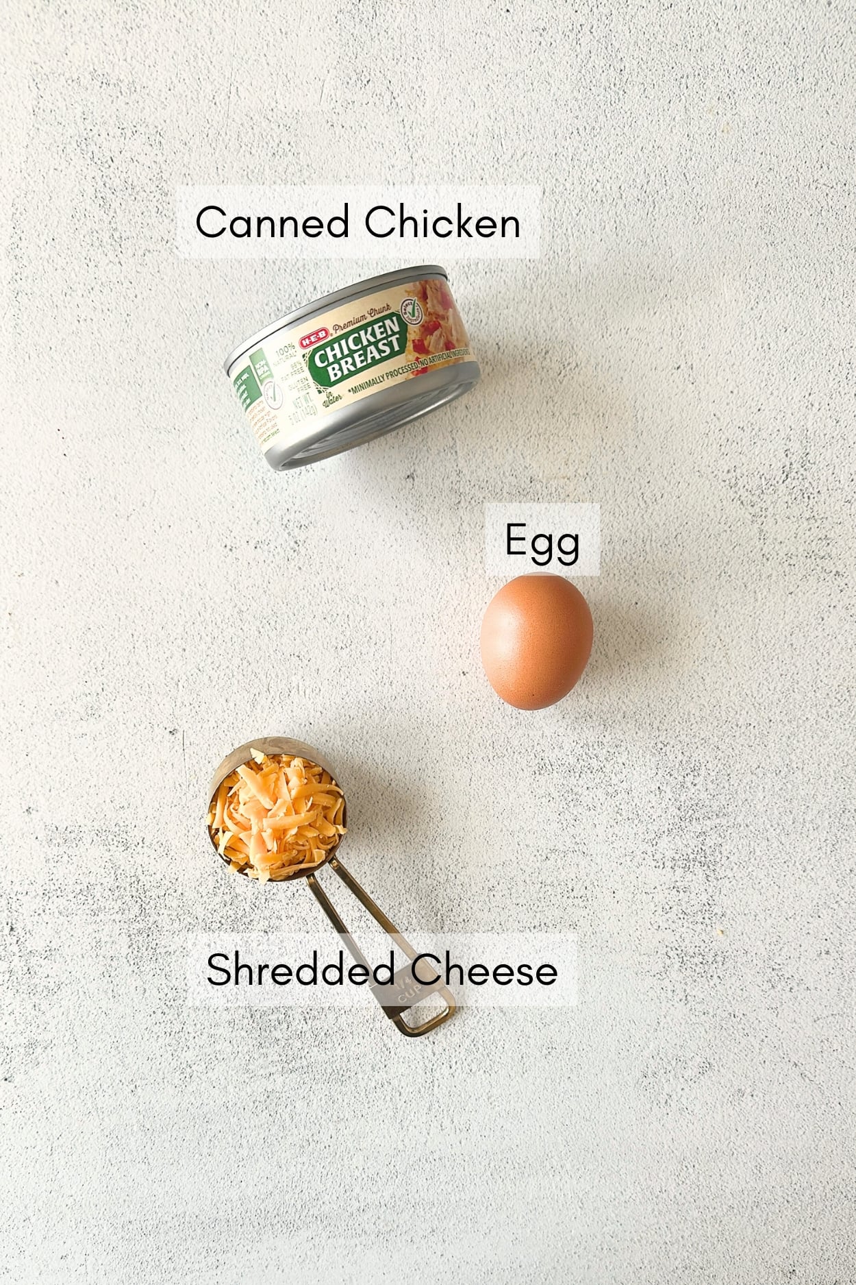 Ingredients to make 3 ingredient chicken waffles.