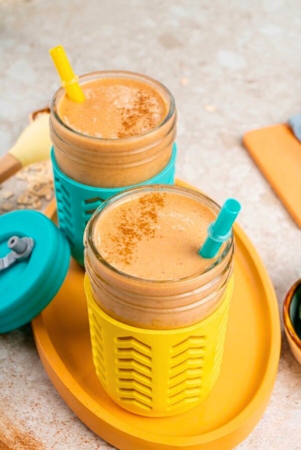 Carrot banana smoothie.