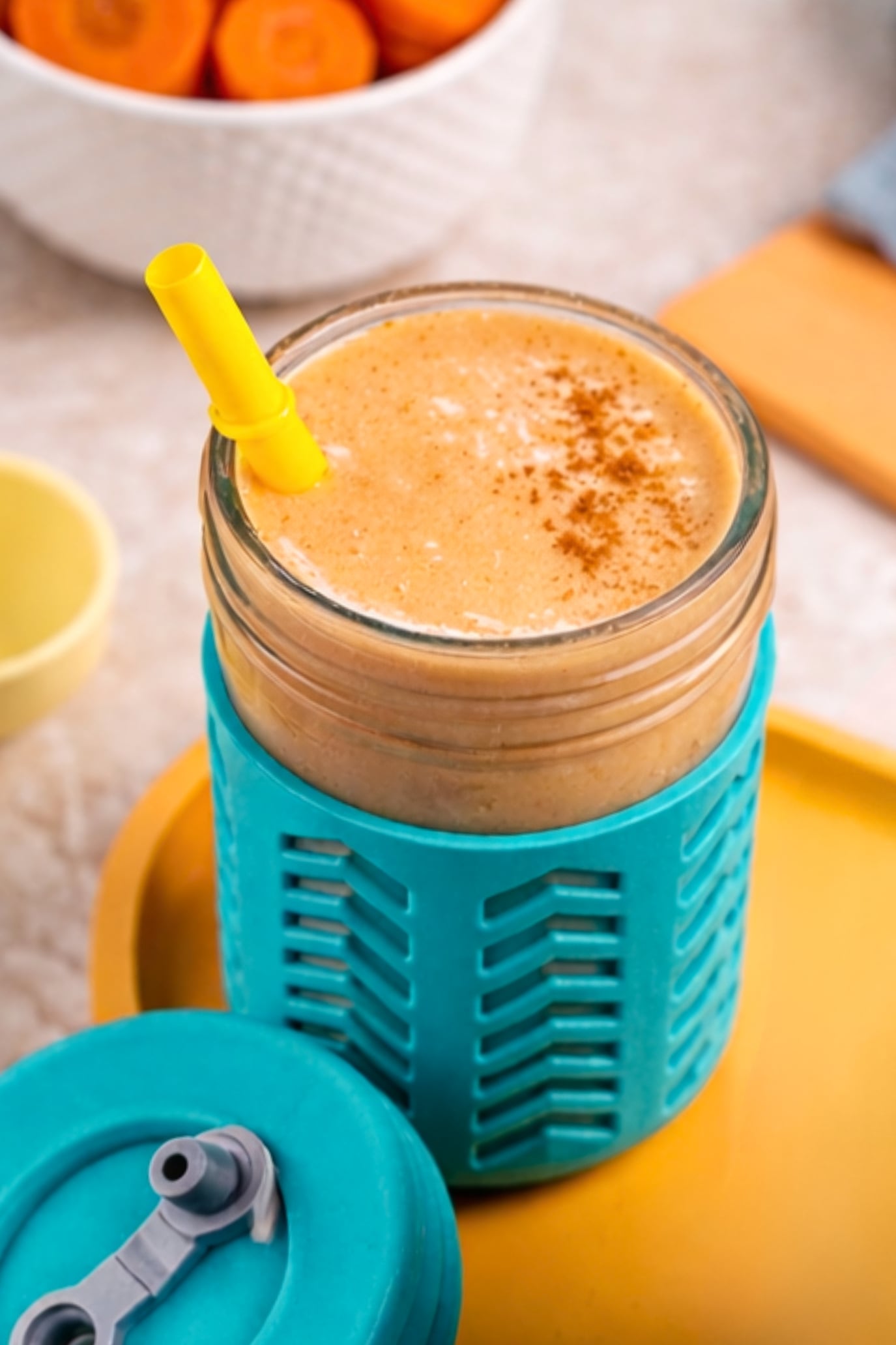 Carrot banana smoothie.