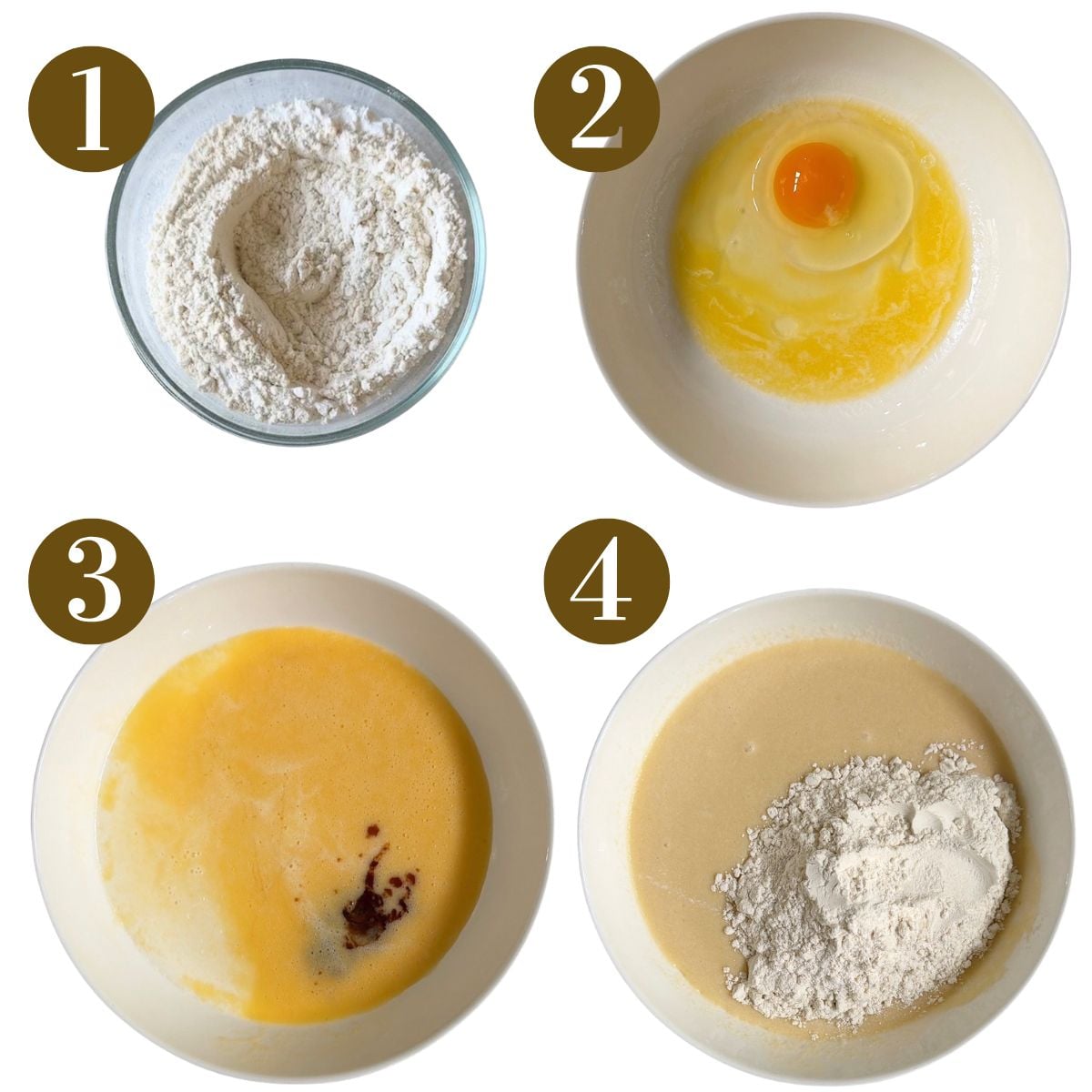 Steps to make chocolate strawberry waffles.