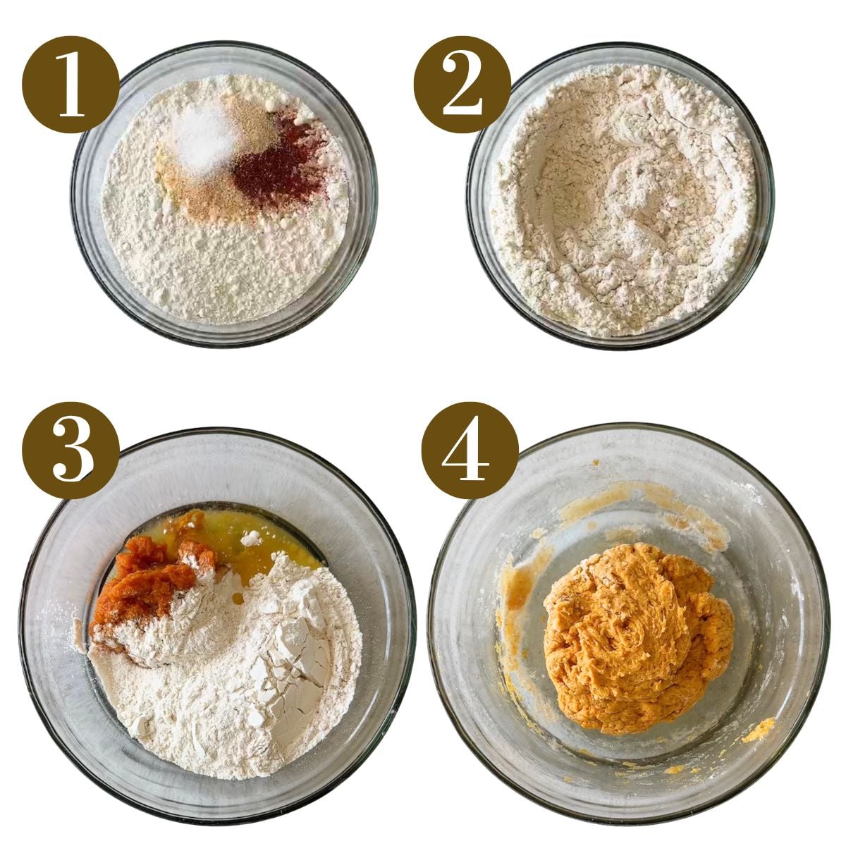 Steps to make pumpkin crackers.