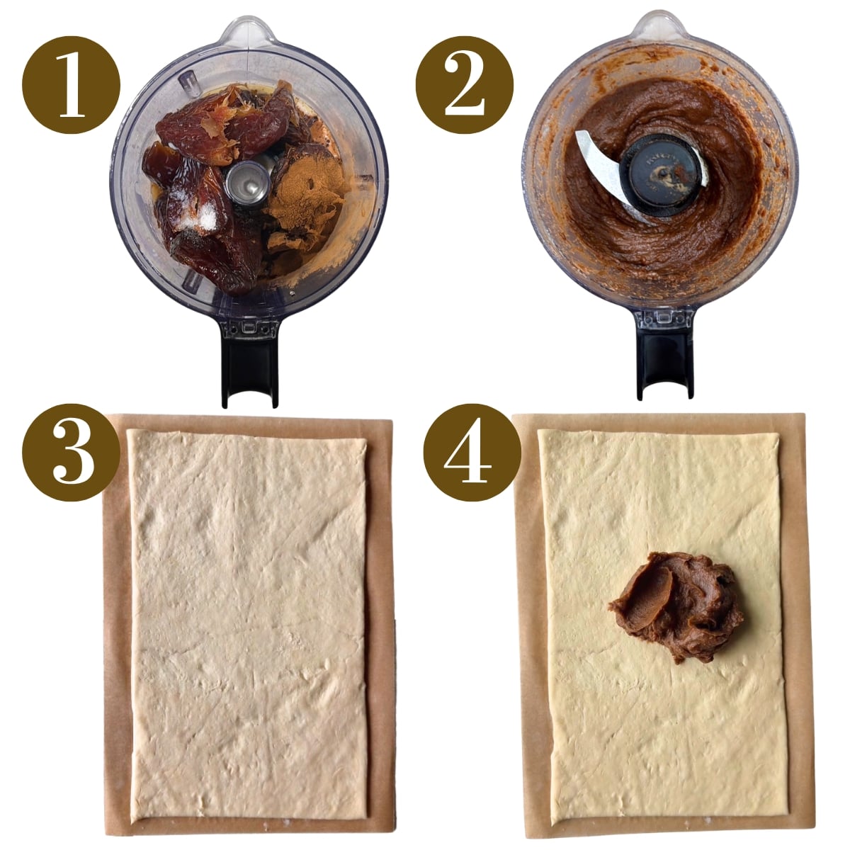 Steps to make cinnamon pinwheels.