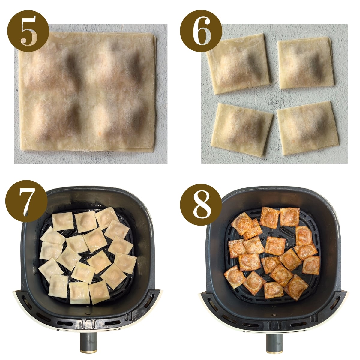 Steps to make homemade pizza rolls.