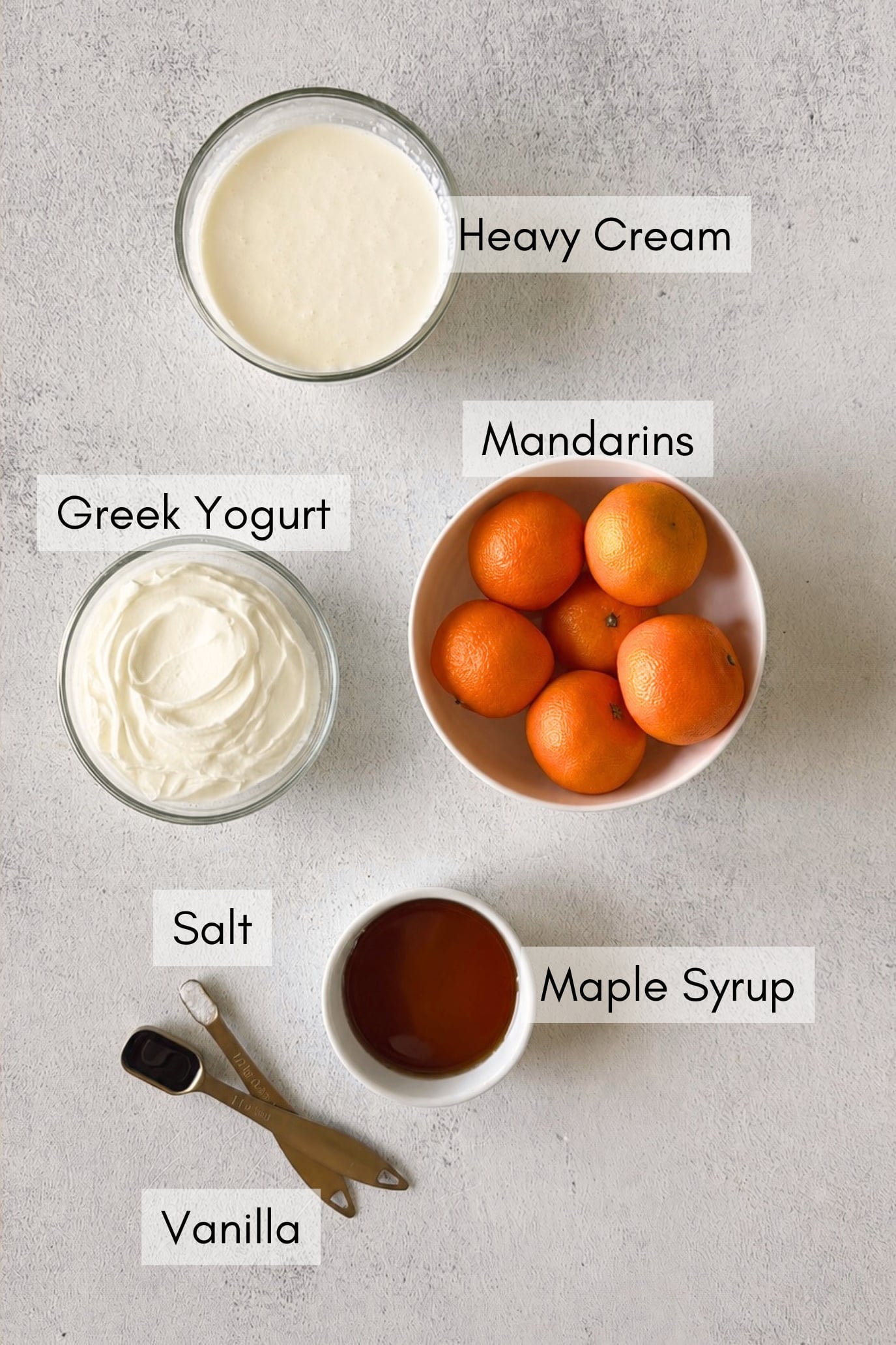 Ingredients to make homemade push up pops.