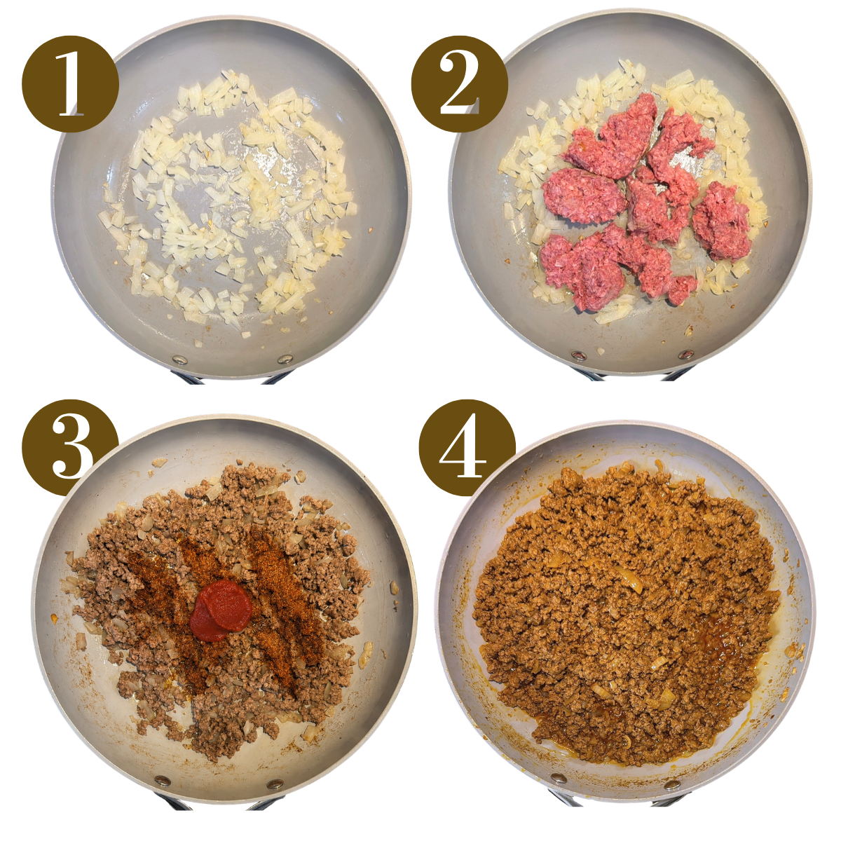 Steps to make ground beef taquitos.