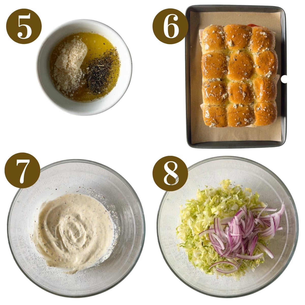 Steps to make Italian grinder sliders.