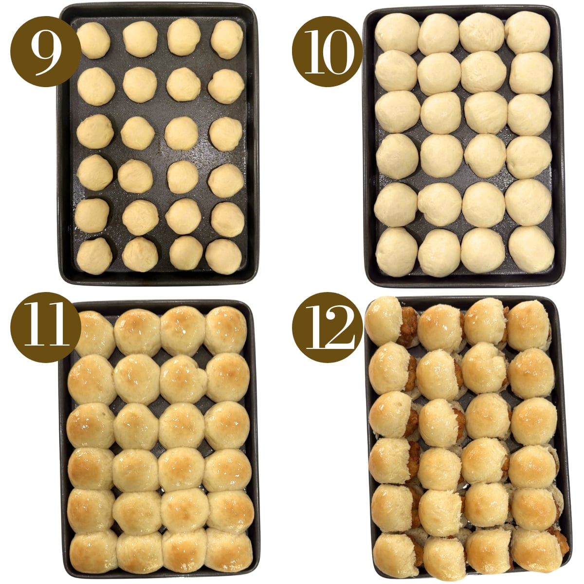 Steps to make homemade chicken minis.