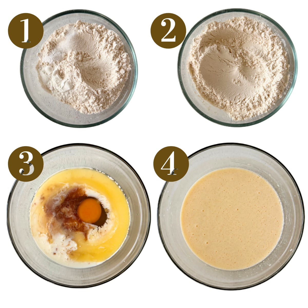Steps to make pancake tacos.